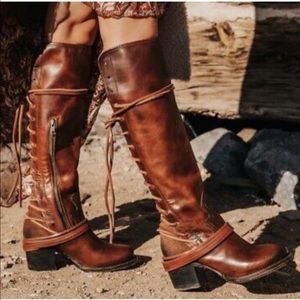 Freebird Coal Lace Up Leather Boots